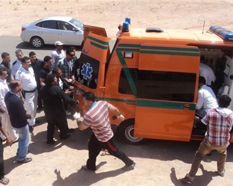 الصحة : اصابة 13 فى حادث انقلاب اتوبيس ”مودرن اكاديمى” بطريق القطامية