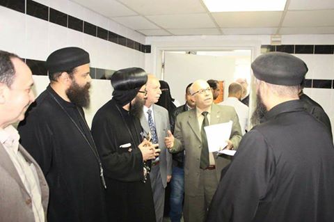 وفد من الكرازة المرقسية يزور مصابى تفجير طنطا