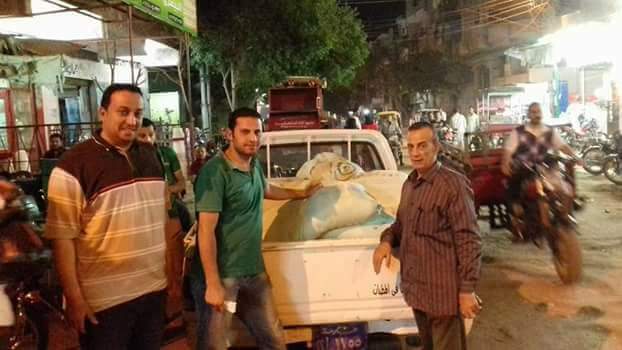 ضبط 12شيكاره دقيق بلدى مدعم فى حمله تموينيه بالفشن جنوب بنى سويف..