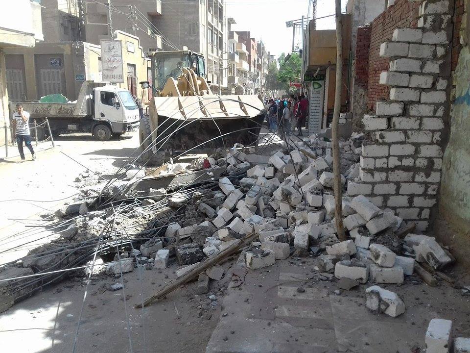 تحرير 45 محضر تمويني مخالف ورفع الإشغالات بأحد شوارع ابوقرقاص بالمنيا