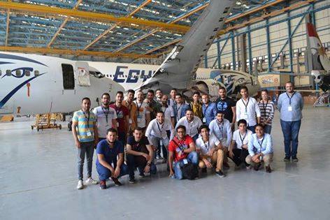 طلاب كليات الهندسة بالأسكندرية بزيارة لشركة مصر للطيران للصيانة