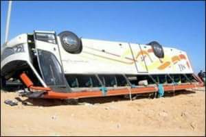 مستشفي بني سويف تستقبل 17 مصابًا في إنقلاب أتوبيس بالصحراوي الشرقي