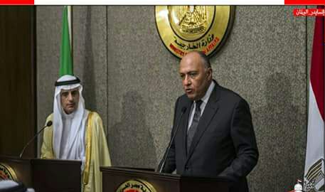 كواليس القرار.. ' الجبير' نسّق مع 'شكرى' وطلب مشاركة  مصر لفرض ضغط على قطر