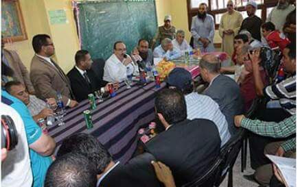 محافظ بني سويف يطلق إشارة البدء لتنفيذ مشروع الصرف الصحي بنظام MBR