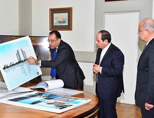 السيسى يعقد اجتماعا مع رئيس مجلس الوزراءووزير الاسكان ووزيرة الاستثمار