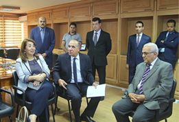 غادة والى تزور ”المركزي للتعبئة والإحصاء”بمناسبة انتهاء المرحلة الأولى من تعداد السكان