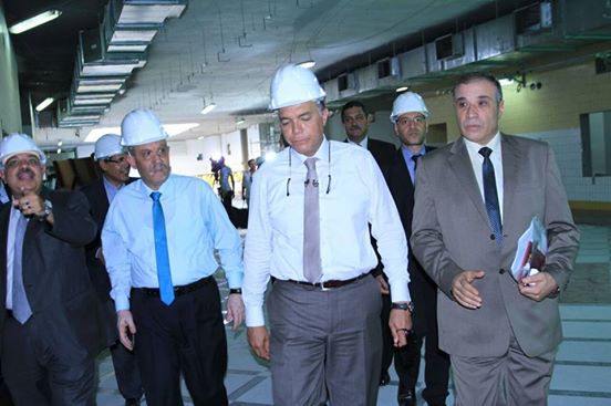 عرفات يتابع أعمال تنفيذ محطة هارون بالجزء الأول للمرحلة الرابعة من الخط الثالث لمترو الأنفاق