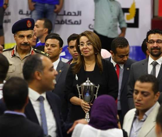 غادة والى تشهد ختام دورى كرة القدم للمتعافين من الادمان