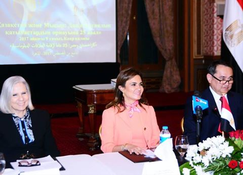 وزيرة الاستثمار تشارك فى ندوة بمناسبة مرور 25 عاما على العلاقات بين مصر وكازاخستان 