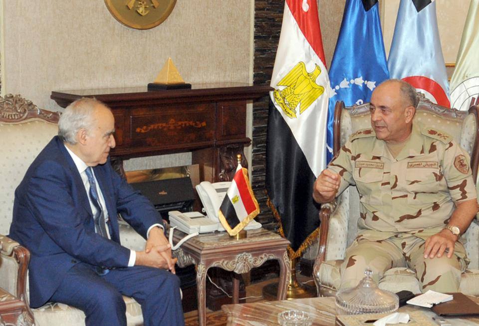 الفريق محمود حجازى يلتقى غسان سلامة المبعوث الأممى لدى ليبيا