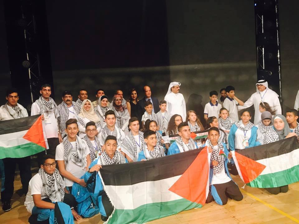 وصول منتخب فلسطين المدرسي الي لبنان