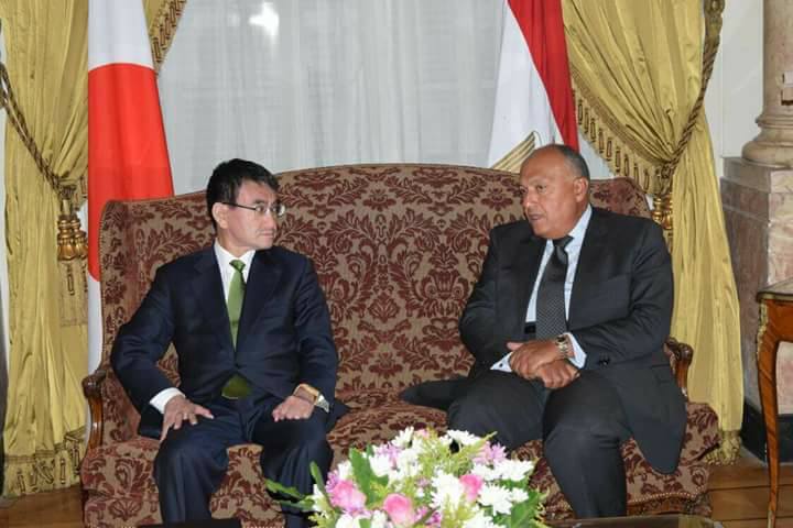 وزير الخارجية يبحث مع نظيره الياباني التعاون الثنائي والقضايا الإقليمية والدولية