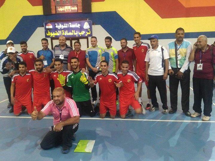 فريق الجامعه يفوز على العريش ١/٥ في أولى مباريات خماسية القدم بالمنوفية