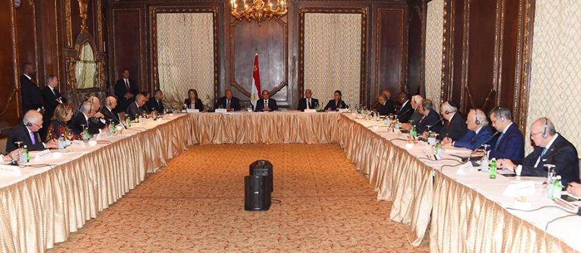 السيسى يلتقى مجموعة من الشخصيات المؤثرة بالمجتمع الامريكي