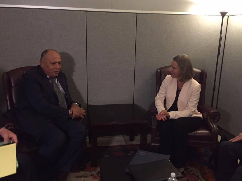 وزير الخارجية يعقد جلسة مباحثات مع الممثلة العليا للسياسة الخارجية والأمنية المشتركة للاتحاد الأوروبي