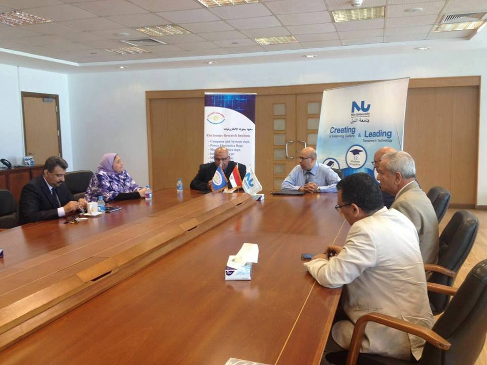 بروتوكول تعاون بين جامعة النيل ومعهد بحوث الإلكترونيات