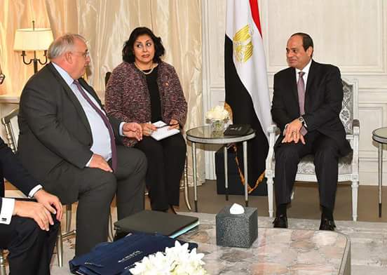 السيسى يستقبل الرئيس التنفيذي لشركة ”نافال” للصناعات العسكرية البحريه