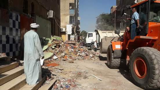 إزالة عدد 481حالة اشغالات متنوعة ببا جنوب بني سويف