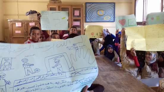 جمعية سيدات الاعمال ومدرسة المعابدة المسائية الابتدائية يحتفلان  باليوم العالمى لغسيل الأيدى 