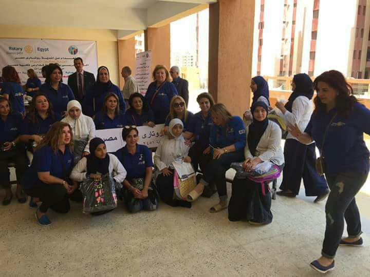 روتاري هليوبوليس الشروق يجدد معامل مدارس مدينة بدر