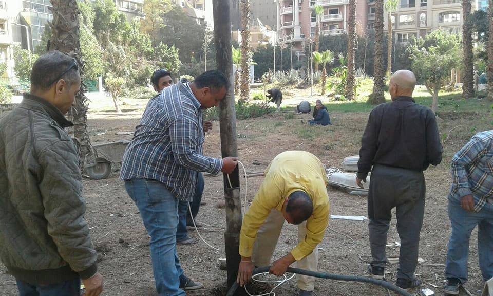 ثلاثة أيام على التوالى لتجميل ميدان الجمهورية بحى الدقى