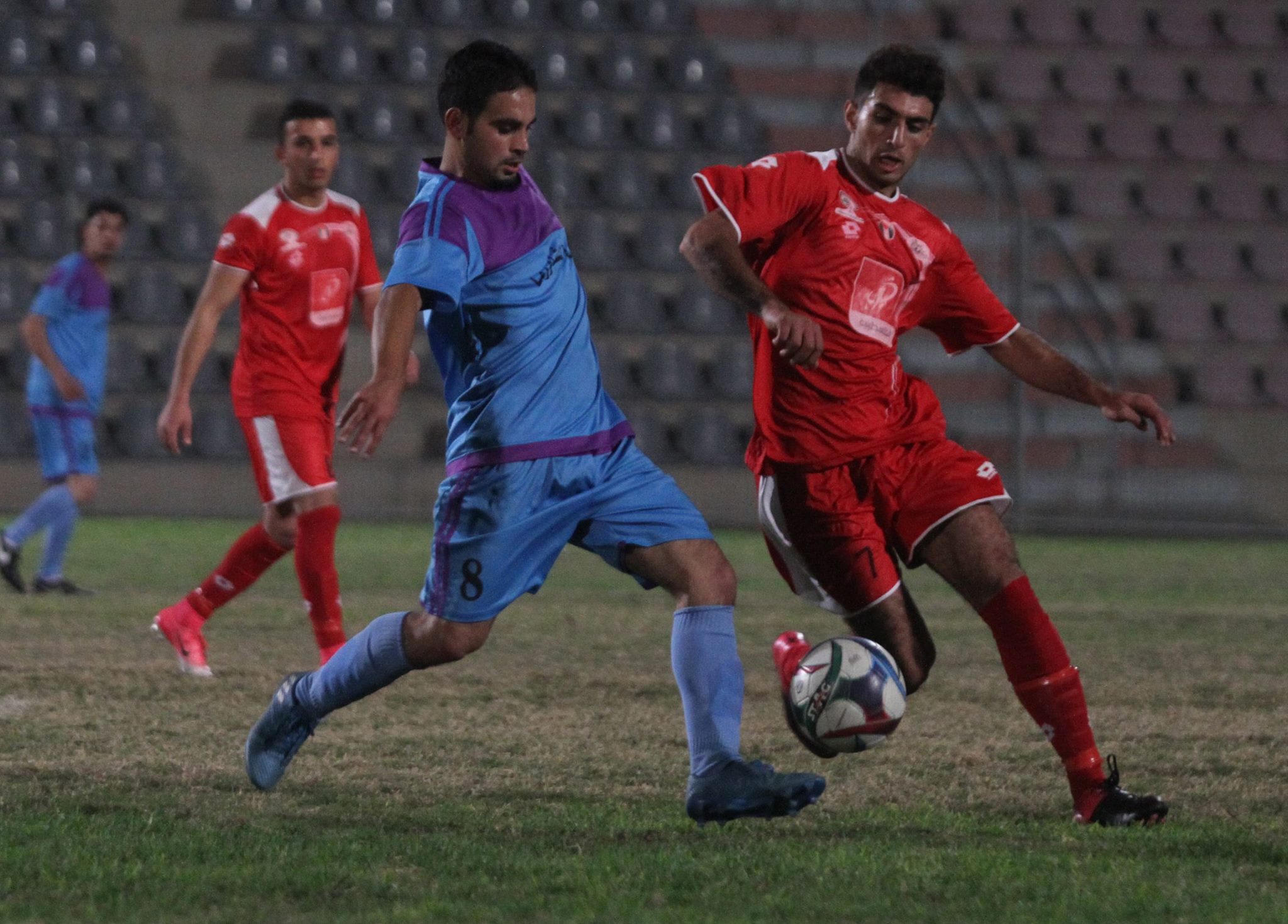 انتهاء الدور الاول بفوز المزرعة والموظفين على عين يبرود وقبيا بالتصفيات التمهيدية لكأس فلسطين