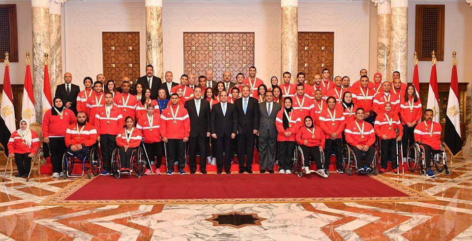 السيسى يستقبل الأبطال الرياضيين من متحدي الإعاقة