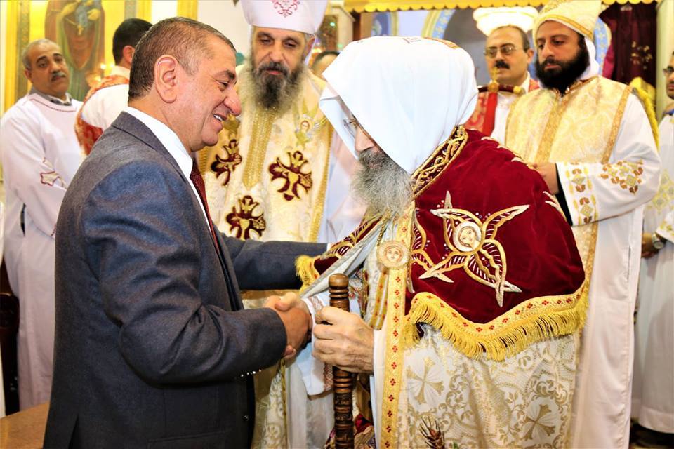 محافظ كفر الشيخ يشهد الاحتفالات بعيد الميلاد المجيد بكنيسة مار جرجس