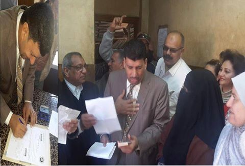 مدير ادارة سنورس التعليمية بالفيوم يخالف القانون ويقحم الادارة في اعمال سياسية