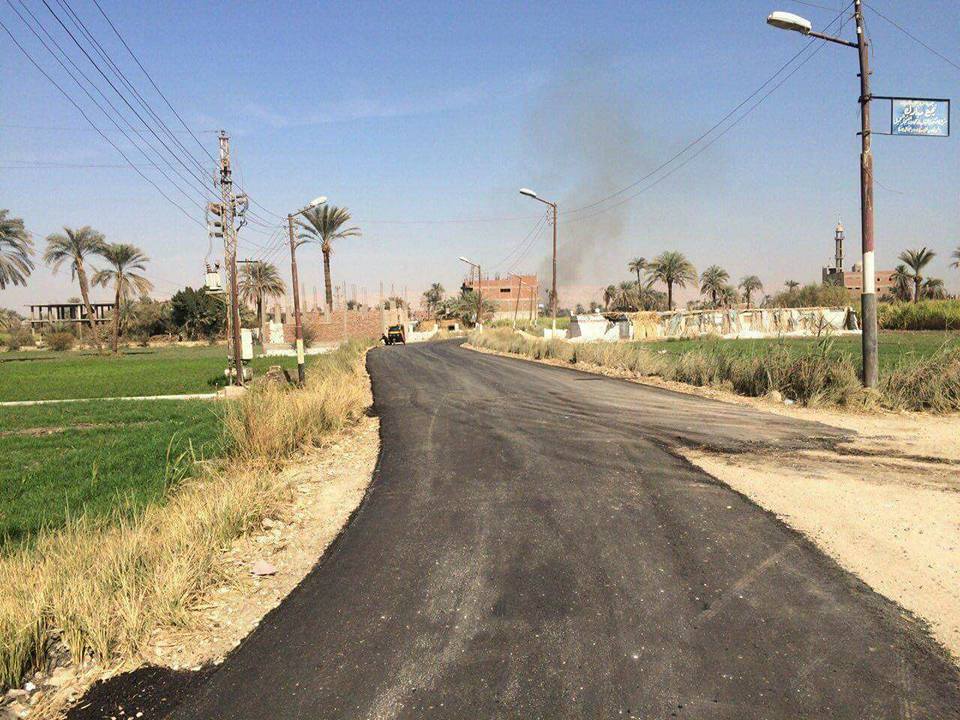 انتهاء رصف طريق العسيرات كوم البيحا
