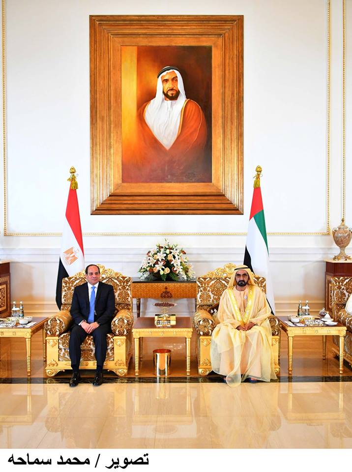 تفاصيل لقاء السيسى ونائب رئيس دولة الامارات ووفدى البلدين