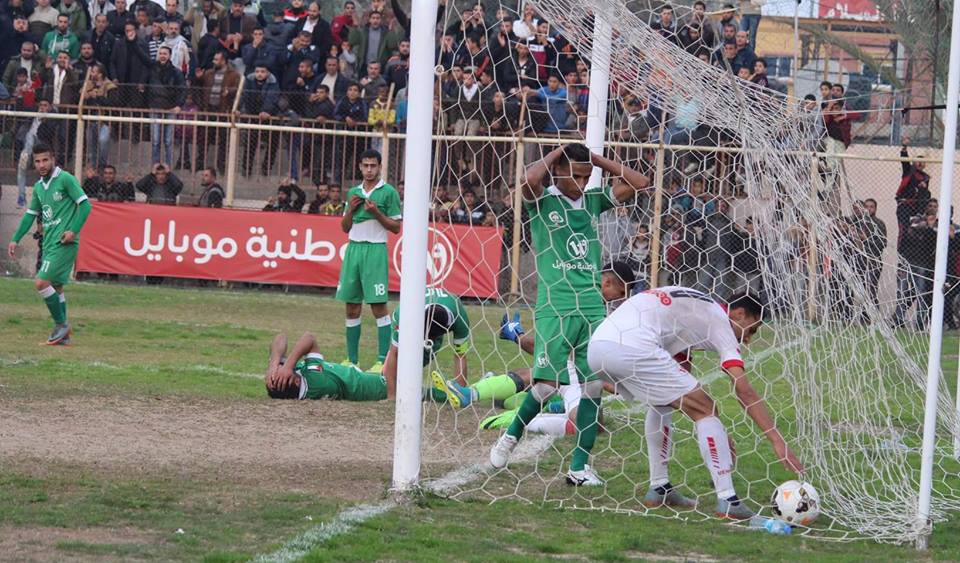 شباب خان يونس يعادل خدمات رفح في الوقت بدل الضائع بدوري الوطنية