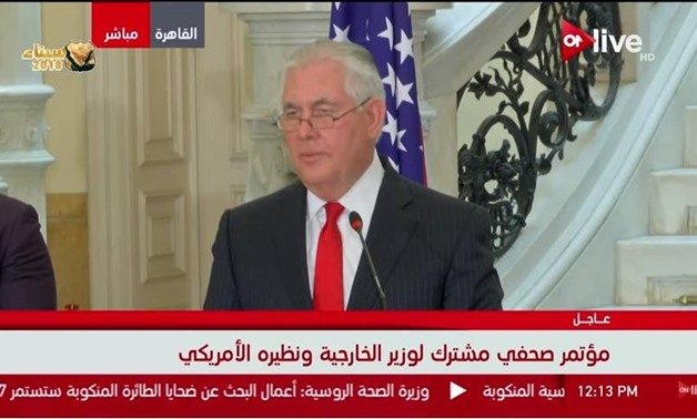 تيلرسون : الولايات المتحدة تقف مع مصر في عمليات مكافحة الإرهاب