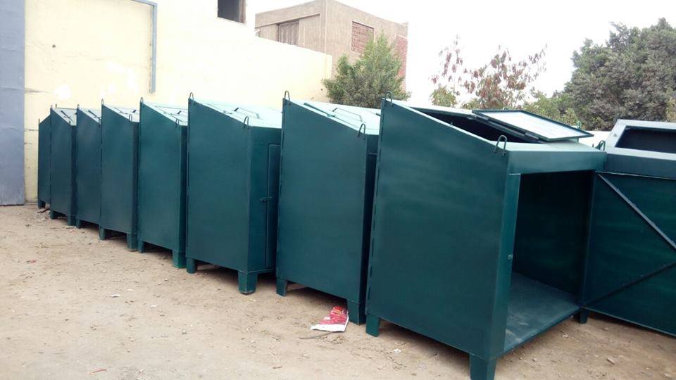 100 صندوق قمامة لدعم منظومة النظافة بالقليوبية
