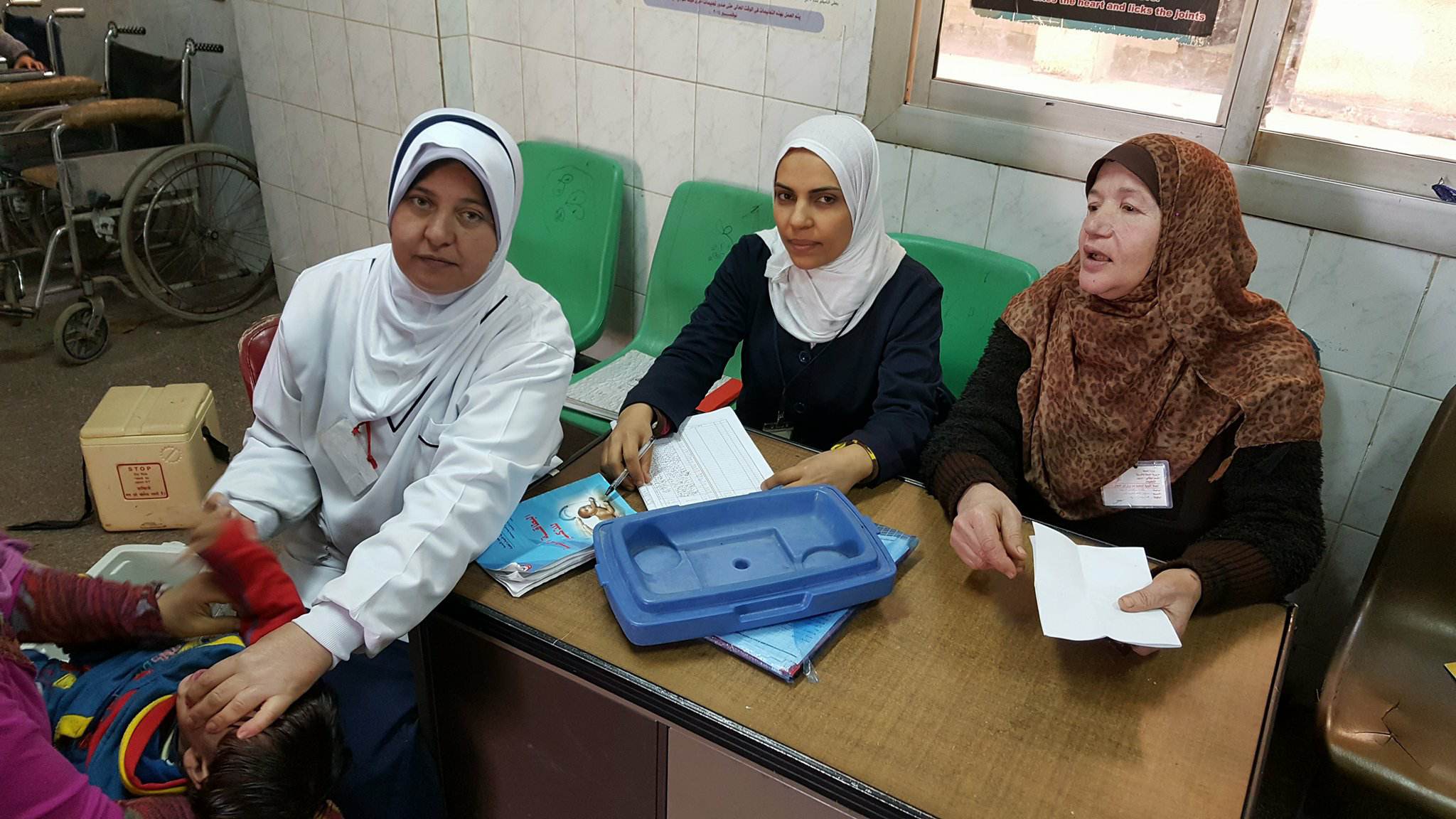 انتهاء فاعليات اليوم الرابع والاخير للحملة القوميه للتطعيم ضد مرض شلل الاطفال ببسيون بالغربية