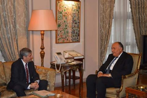 سامح شكري يستقبل مدير عام المركز الدولي لتنمية سياسات الهجرة