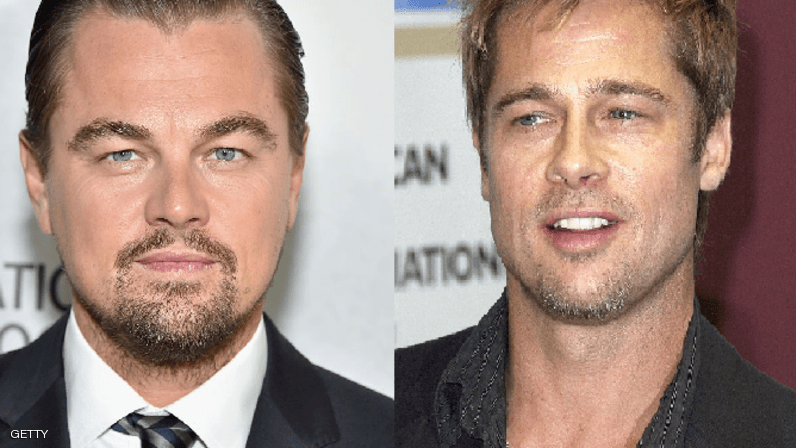 نجما هوليوود ليوناردو دي كابريو وبراد بيت في بطولة مشتركة