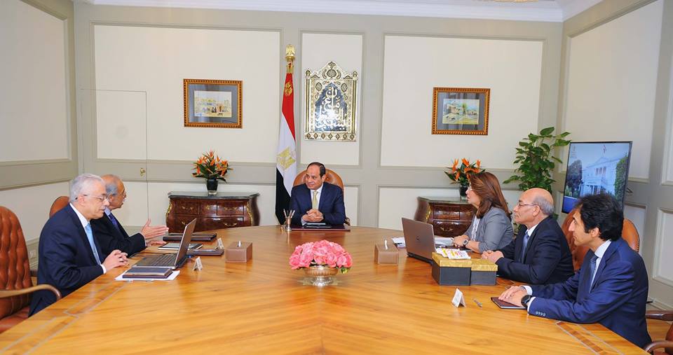 السيسى يوجه ضرورة توفير منظومة التغذية وجبة مدرسية متكاملة العناصر الغذائية للطلاب