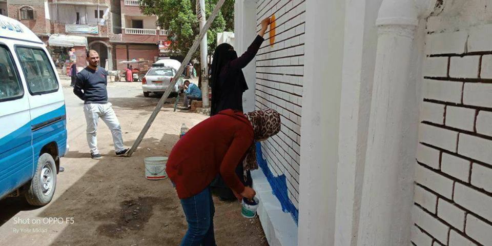 ورشة رسم على أسوار محطات المياة بقرية دماريس