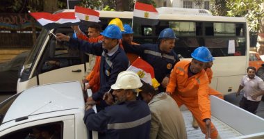 شركة مياه الإسكندرية تنظم مسيرة لحث المواطنين على المشاركة بالانتخابات