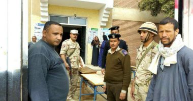 بنى سويف تشهد توافد كبار السن أثناء التصويت بمساعدة قوات التأمين