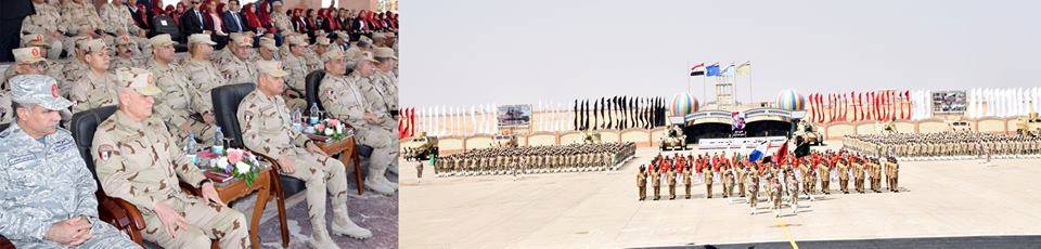 صدقى صبحى يشهد الإحتفال بتكريم المجندين دفعة الرديف المشتركين فى العملية الشاملة سيناء 2018