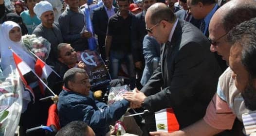 زيارة وفد من الاتحاد الرياضى المصري للمكفوفين للمحافظة لدعم لاياضة المكفوفين بملاعب سوهاج
