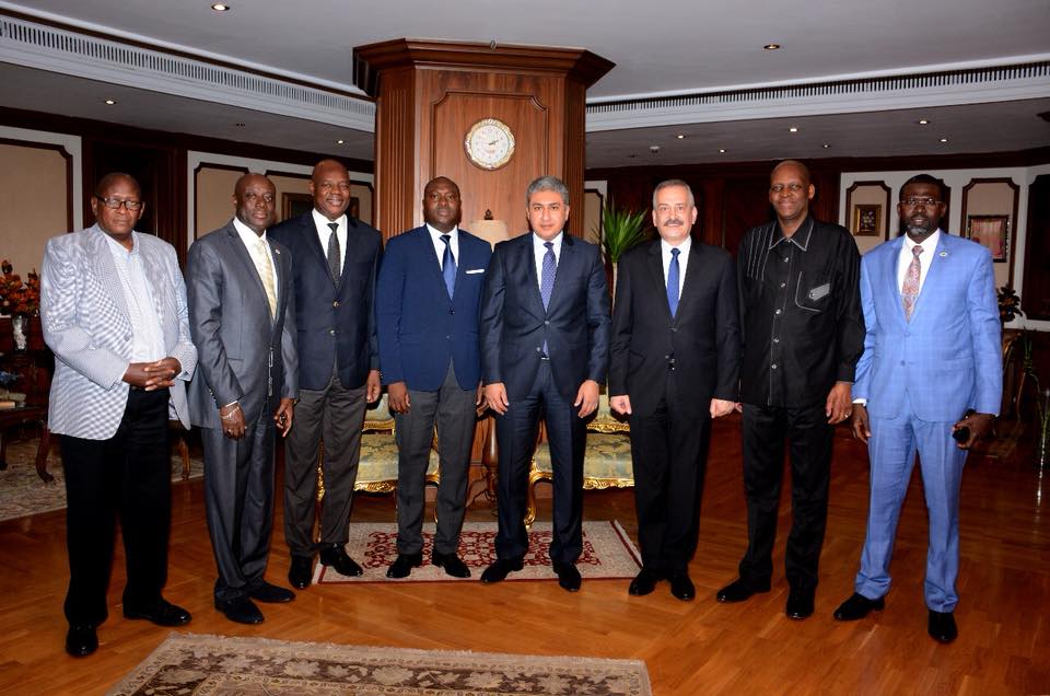 وزير الطيران المدني يستقبل اعضاء المكتب التنفيذي للمنظمة الأفريقية للطيران المدني (الأفكاك )
