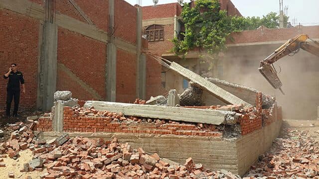 إزالة 20 حالات تعدى على املاك الدولة وأراضي زراعية واوقاف بابو الغيط بالقناطر الخيرية