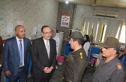 بالصور..محافظ بني سويف يشيد بمستوى الخدمة والتجهيزات الطبية بالمستشفى العسكري