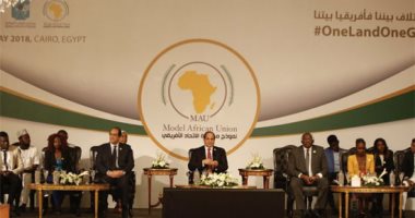 الجلسة الختامية لنموذج محاكاة الاتحاد الأفريقى بحضور السيسي