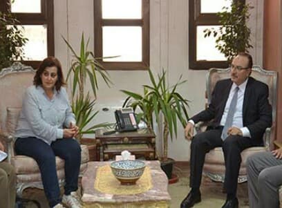محافظ بني سويف يستقبل الدكتورة منى محرز نائب وزير الزراعة للثروة الحيوانية...