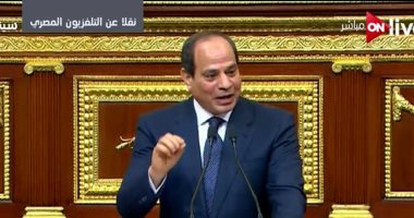 السيسى يعاهد الشعب المصرى أن يظل مقاتلا فى ختام كلمته بالبرلمان
