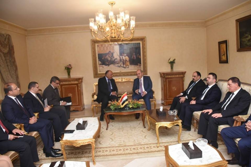 شكري يبحث سبل تطوير العلاقات الثنائية مع نائب رئيس جمهورية العراق